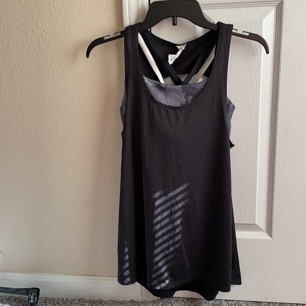 Workout tank with built in sports bra